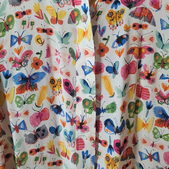 Colorful Patterned Button-Up Shirt - Picture 2 of 2